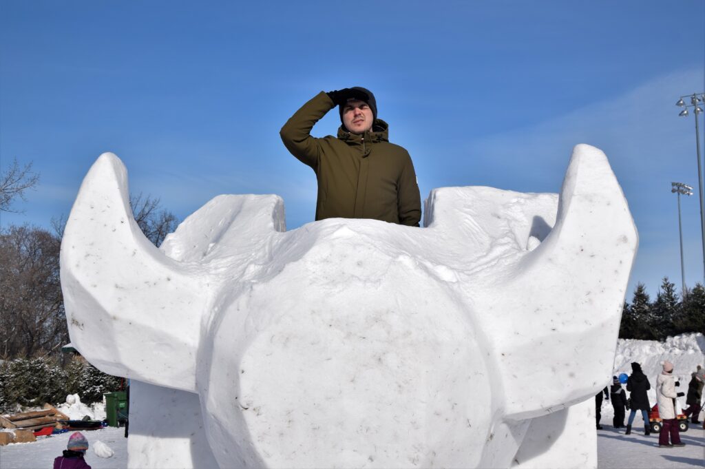 Première expérience au Festival du Voyageur pour notre journaliste Hugo Beaucamp. Crédit photo : Jean-Baptiste Gauthier